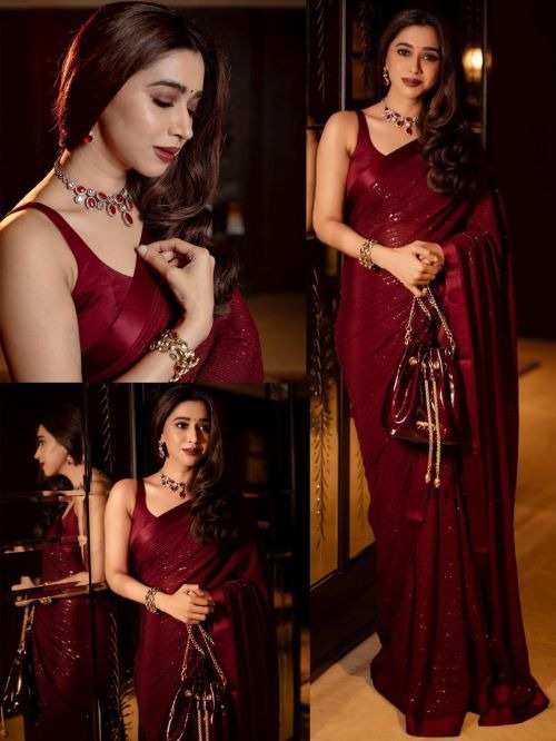 Radhika 236 New Super Trending Sequence Georgette Saree Collection